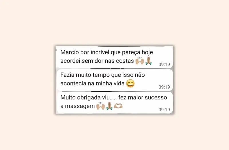 Cliente recomendando massoterapia no Imirim com Marcio Trombeta